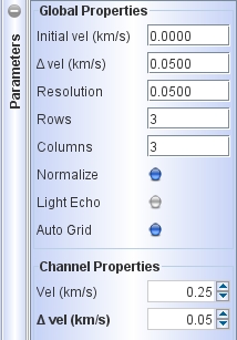 channel map parameter panel